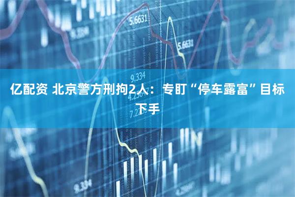 亿配资 北京警方刑拘2人：专盯“停车露富”目标下手